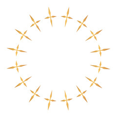 金色風のシンプルなフレーム素材