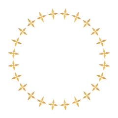 金色風のシンプルなフレーム素材