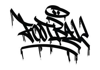 black white graffiti tag FOOTBALL