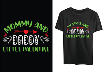Naklejka premium Valentine t-shirt design, valentine's day typography t-shirt design template.