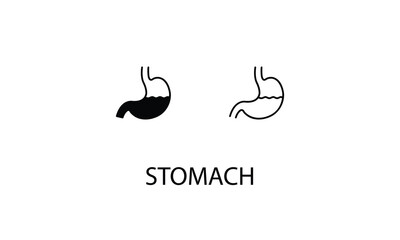 Stomach double icon design stock illustration