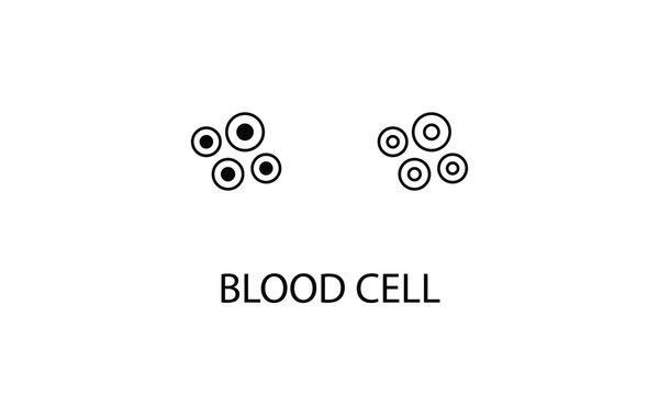Blood cell double icon design stock illustration