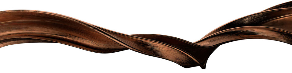 Bronze flowing twisted metal isolated abstract dramatic modern luxury luxury 3D rendering graphic design elements backgrounds