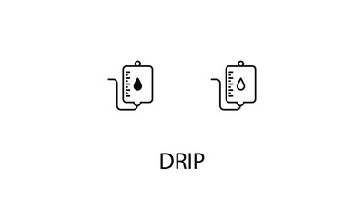 Drip double icon design stock illustration