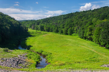 east branch naugatuck river dam and flood control landscape