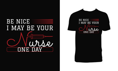 Nurse Typography Vector T Shirt Design. 