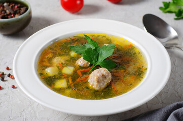 Meatball Soup, Comfort Food, Bowl of Soup, Healthy Meal