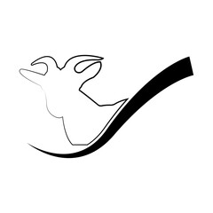 Fototapeta premium goat icon illustration vector