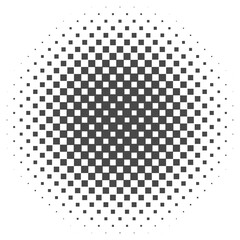 Circle dots with halftone pattern. Round gradient background. Element with gradation points texture. Abstract geometric shape