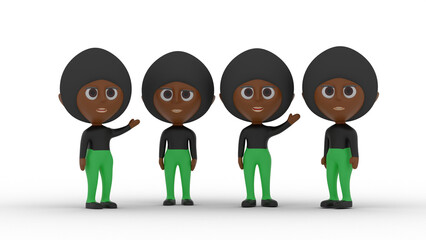 Fototapeta premium 3d people in a row