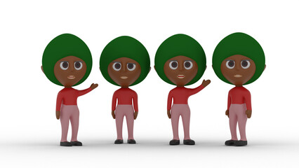 Fototapeta premium 3d people in a row