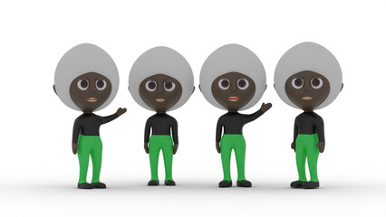 Fototapeta premium 3d people in a row