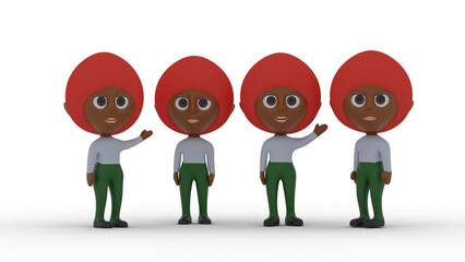 Fototapeta premium 3d people in a row