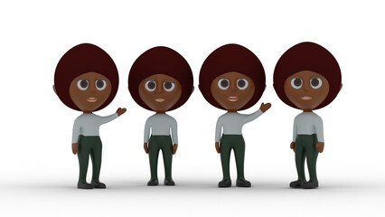 Fototapeta premium 3d people in a row
