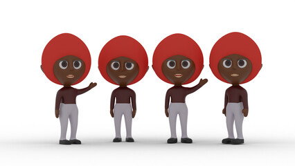 Fototapeta premium 3d people in a row