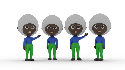 Fototapeta premium 3d people in a row