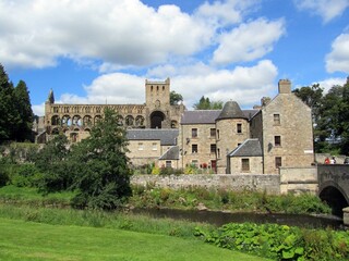 Fototapeta na wymiar Jedburgh Abbey, Roxburghshire, from the south.