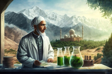 Muslim scientists, mathematicians, chemists, physics, botany, medicine, generative ai
