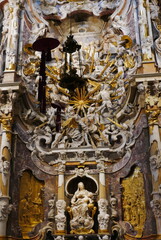 Fototapeta na wymiar Autel baroque de la cathédrale de Tolède. Espagne