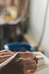 craftsman concept female working hands 03