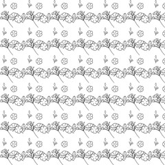 Doodle flower pattern