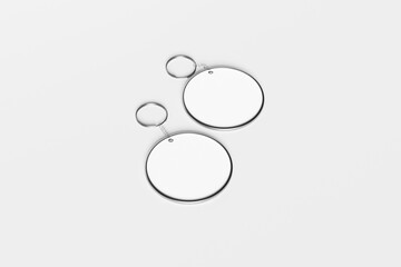 Circular Metal Keychain Mockup