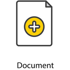 Document icon design stock illustration