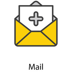 Obraz premium Mail icon design stock illustration