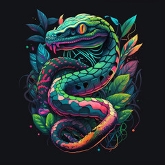 Shirt Print - Snake