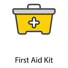 First aid kit icon design stock illustration