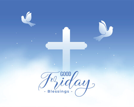 good friday wishes card with dove bird for heaven peace