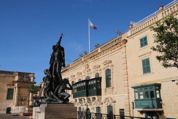 St. George's Square is the central square of Valletta, with the Valletta Police Station in the...