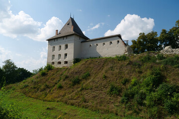 Fototapeta na wymiar Old castle from 14th century in Halych - city on Dniester River, Ukraine