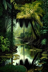 Naklejka premium Tropical Rainforest
