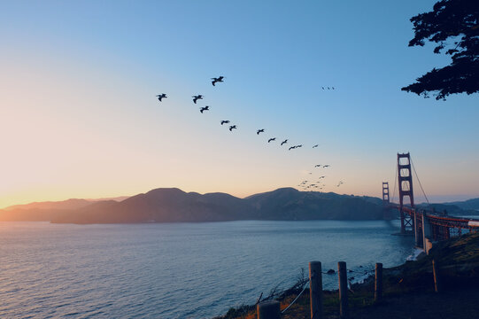 Sunset at Golden Gate, San Francisco