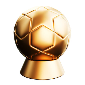 Premium Photo  The Golden Touch A Perfectly Sculpted and Hyperrealistic 3D  Soccer Ball