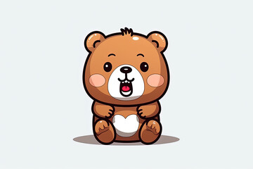 Obraz na płótnie Canvas cute bear vector illustration. Generative AI