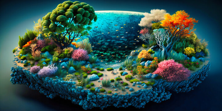 The complex networks of living and nonliving things that interact within a given environment