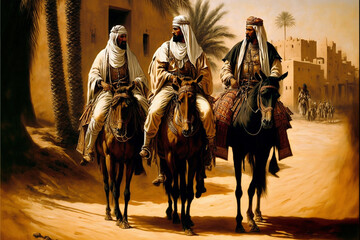 Ancient Arab Lifestyle. Generative AI