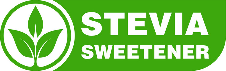 Stevia sweetener natural product label logo design, stevia sweet label stamp, stevia labeling for your product, natural product label, organic label