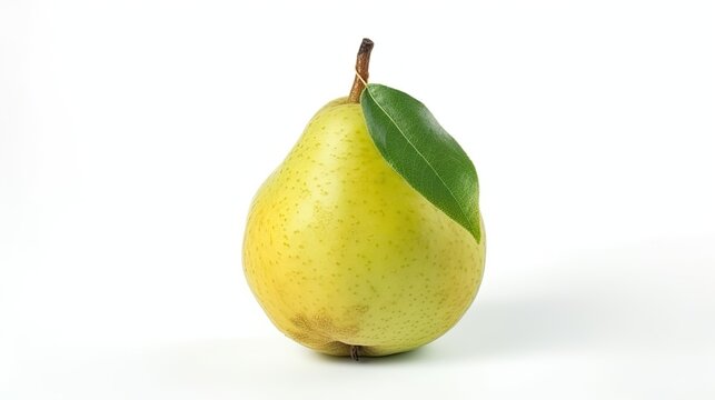 Yali pear fruit isolated on white background created with generative AI technology