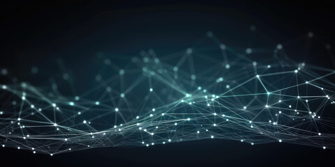 Obraz premium Abstract digital network background, generative ai