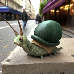 snail in the city