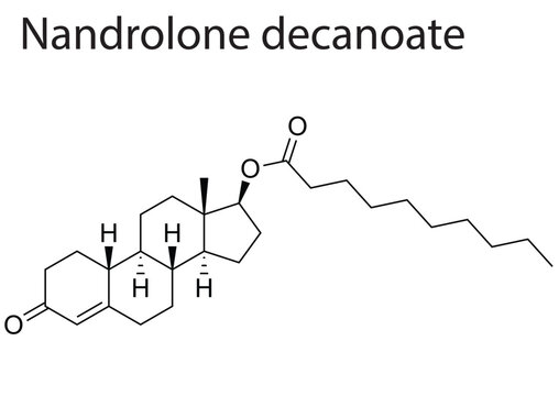 Vector of the chemical structure of Nandrolone decanoate anabolic-androgenic steroid