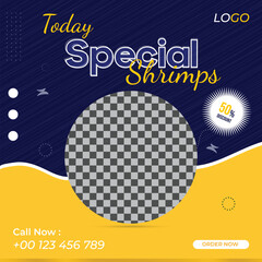 Delicious burger and food menu social media banner template