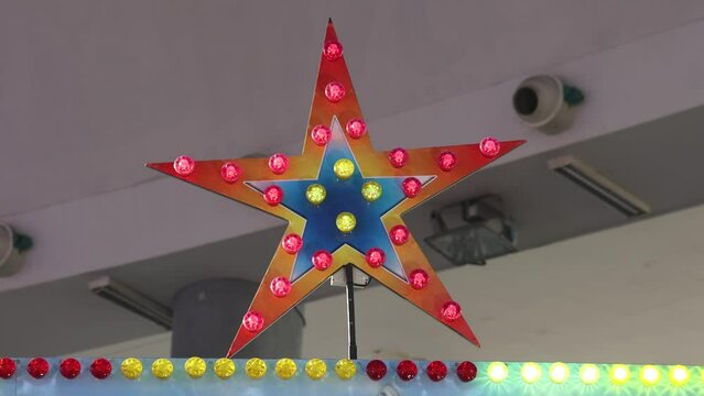 Five Points Star Lamps Flashing Reflector Lights Fun Fair
