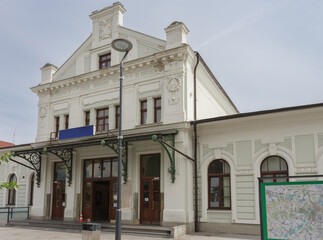 Fototapeta na wymiar Main building of railway station in Czech Republic.