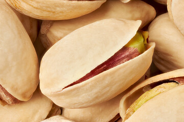 Pistachios in close up