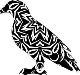 Vector bird mandala coloring page editable vector illustration design