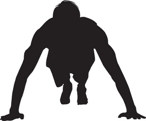 Fitness man doing push ups vector illustration isolated on a white background